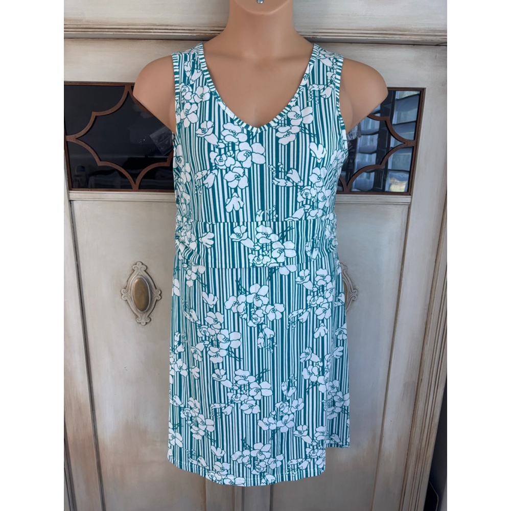 EUC Title Nine‎ Dress Breeze V-Neck Tank Stretch Floral | Size Lg